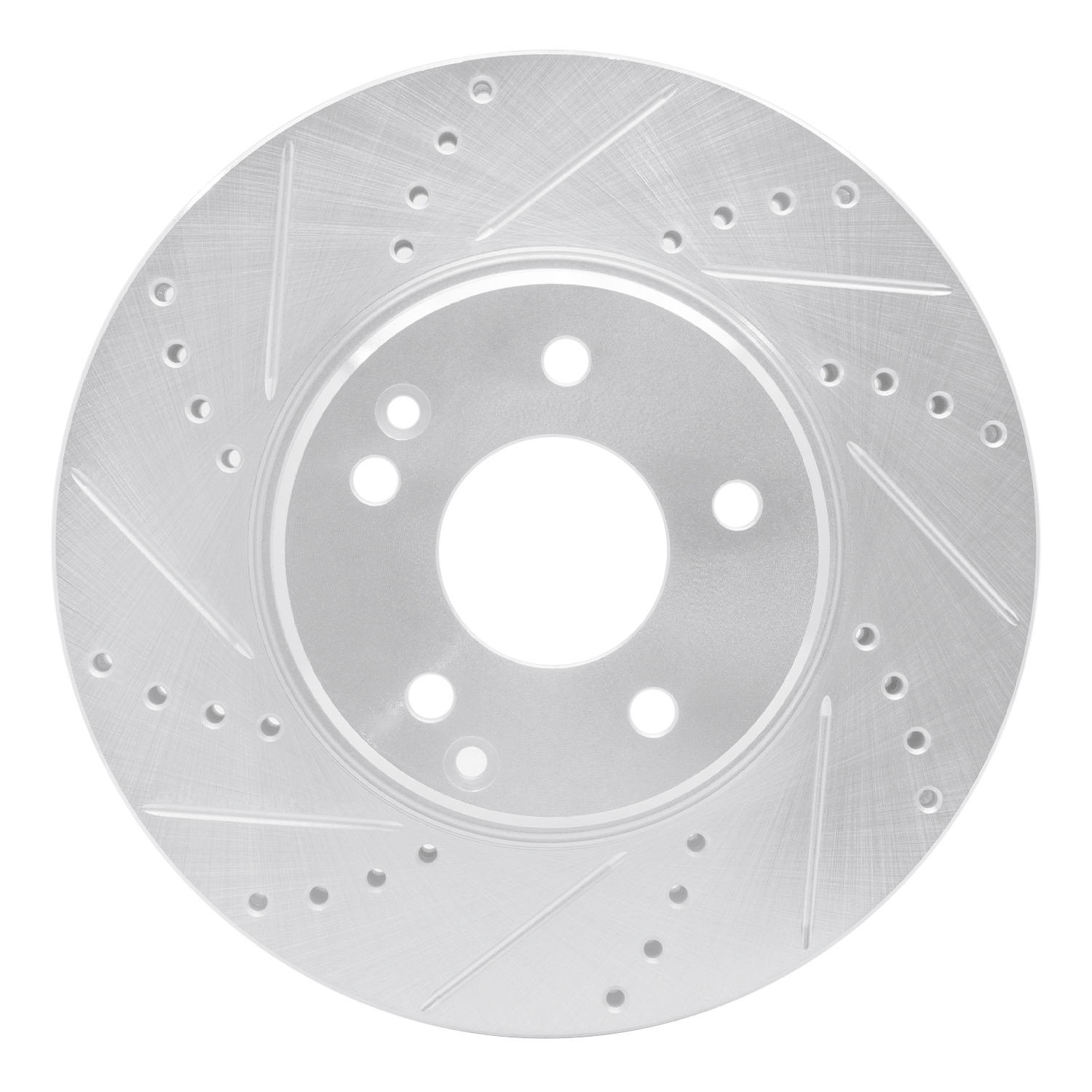 R1 Concepts EDZ-63048L - Brake Rotor Drilled and Slotted Silver