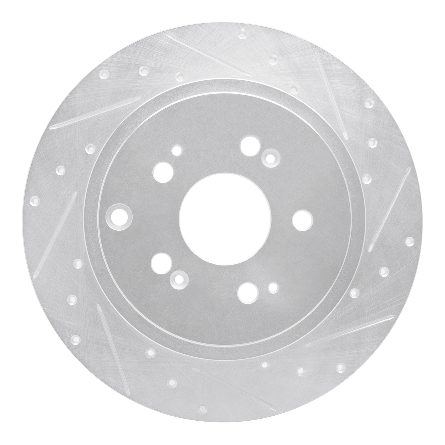 R1 Concepts EDZ-59052R - Brake Rotor Drilled and Slotted Silver