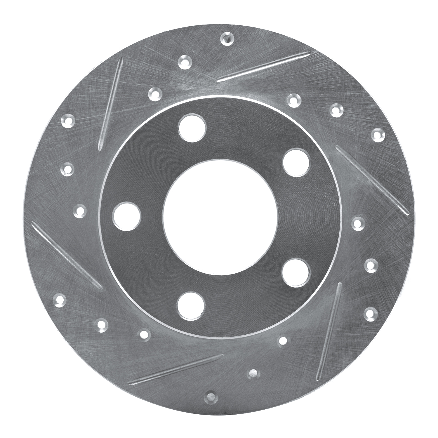 R1 Concepts EDZ-74014L - Brake Rotor Drilled and Slotted Silver