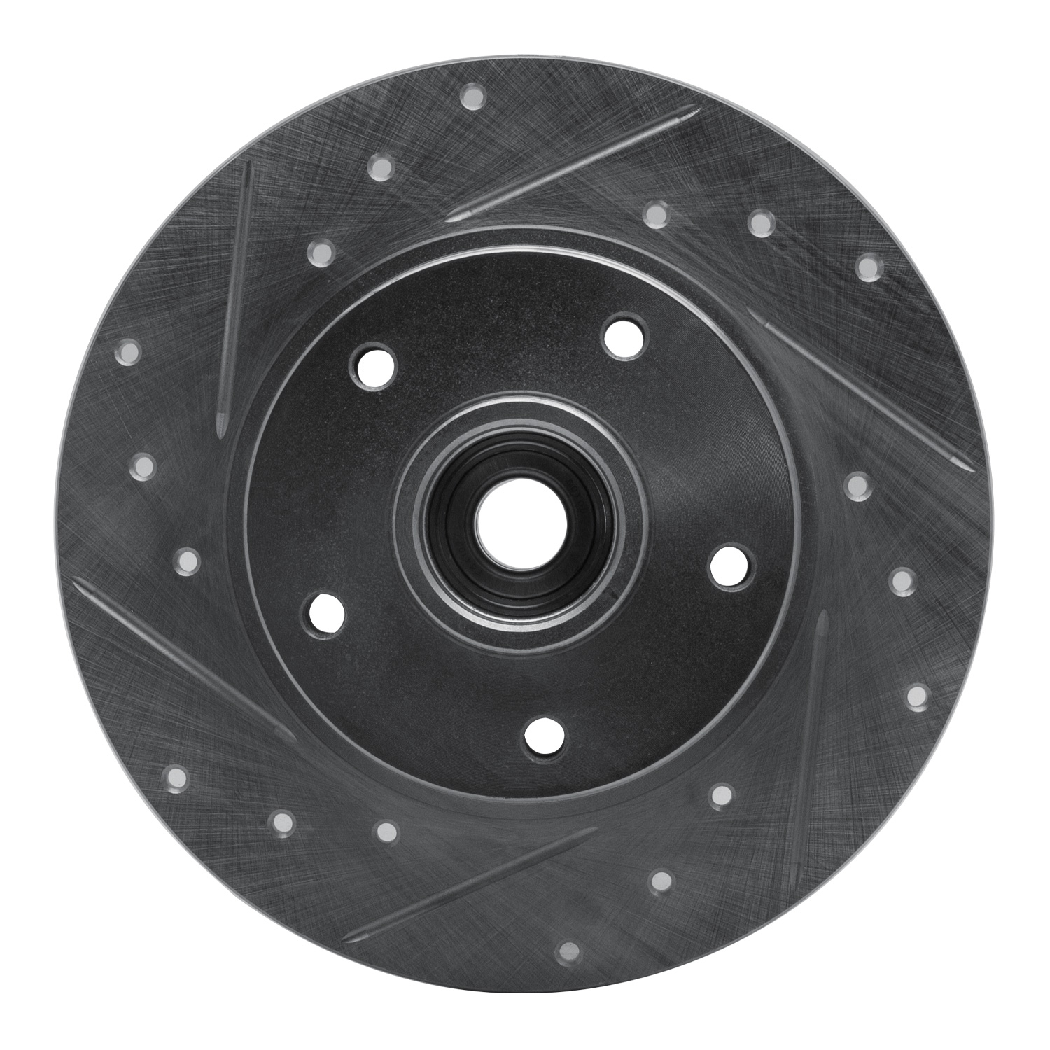 R1 Concepts EDZ-92013L - Brake Rotor Drilled and Slotted Silver