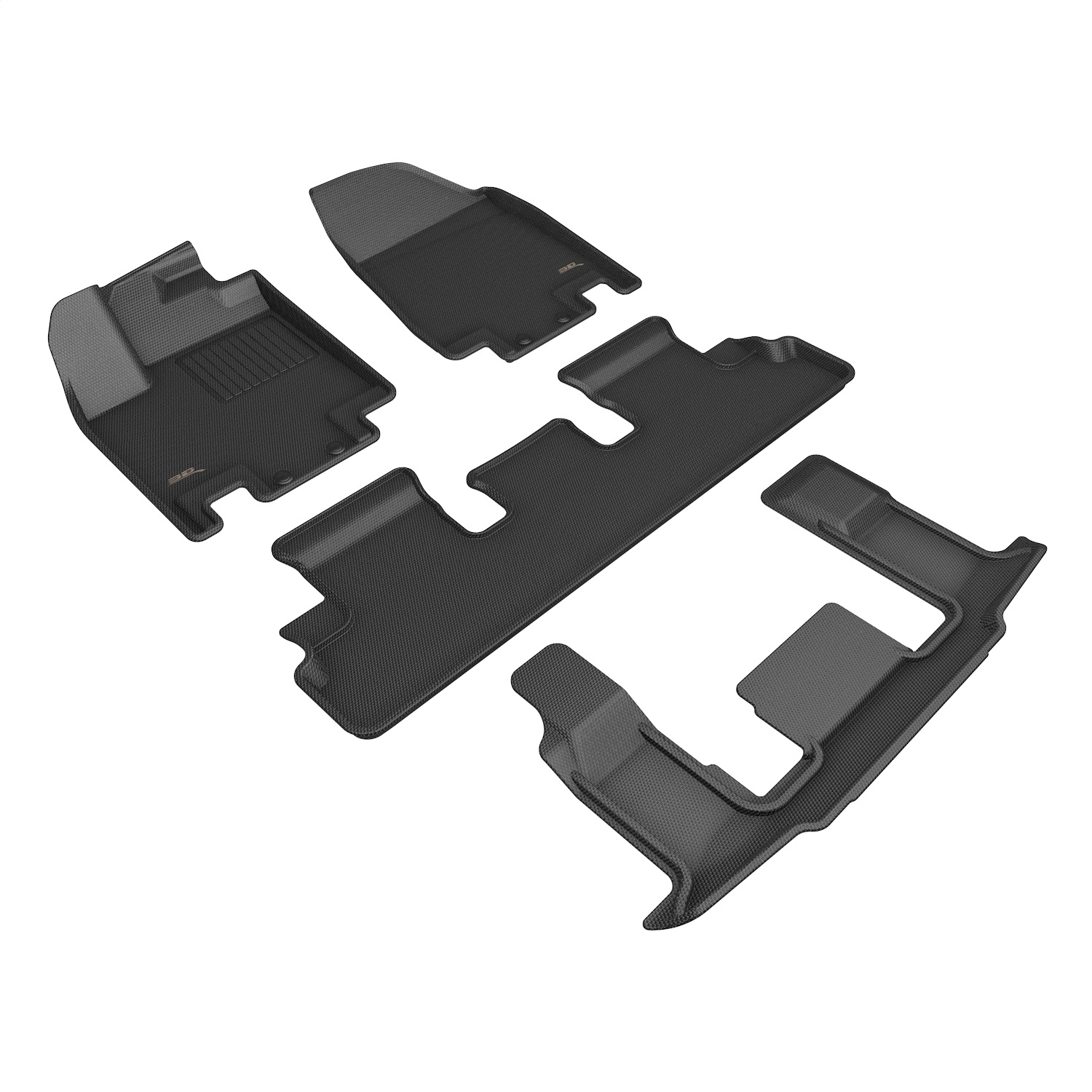 3D MAXpider L1IN03401509 - KAGU Floor Mat; Black; 4 pc.; 2 pc. Front Row; 1 pc. 2nd Row; 1 pc. 3rd Row;