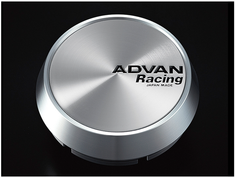 Advan YV5966 - Racing Center Cap 73mm Middle Height - Platinum Silver + Black Letters