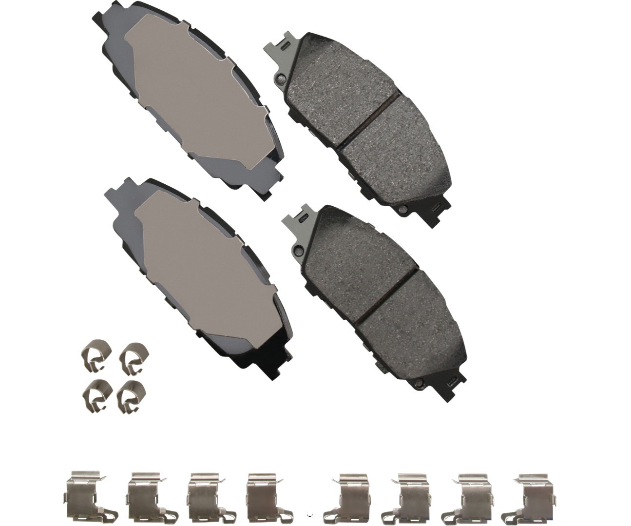 Akebono ACT2176 - Brake Pads - ProAct Ultra-Premium - Front - Hardware Included - Toyota Prius / Corolla 2019-22 - Set of 4