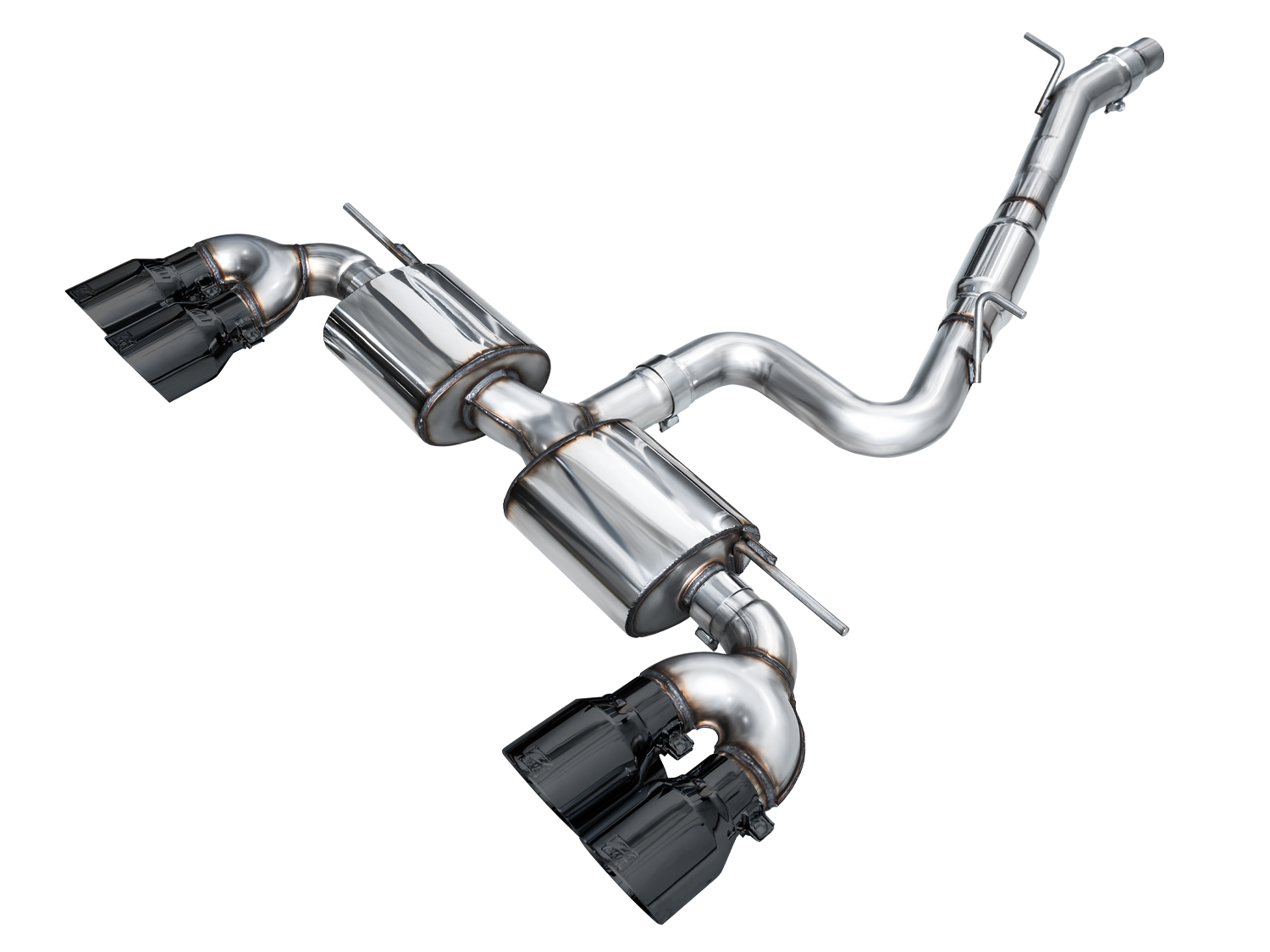 AWE 3015-43658 - MK8 Volkswagen Golf R 3in Touring Edition Quad Exhaust - Diamond Black Tips AWE 3015-43658 - MK8 Volkswagen Golf R 3in Touring Edition Quad Exhaust - Diamond Black Tips