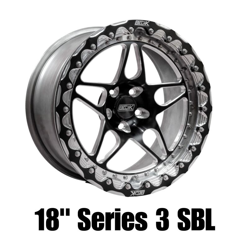 Belak Wheels 18105120S36BS-NBL - 18x10 / 6.75in BS / 5x120 BP / High Pad / Series 3 Wheel - Non-Beadlock