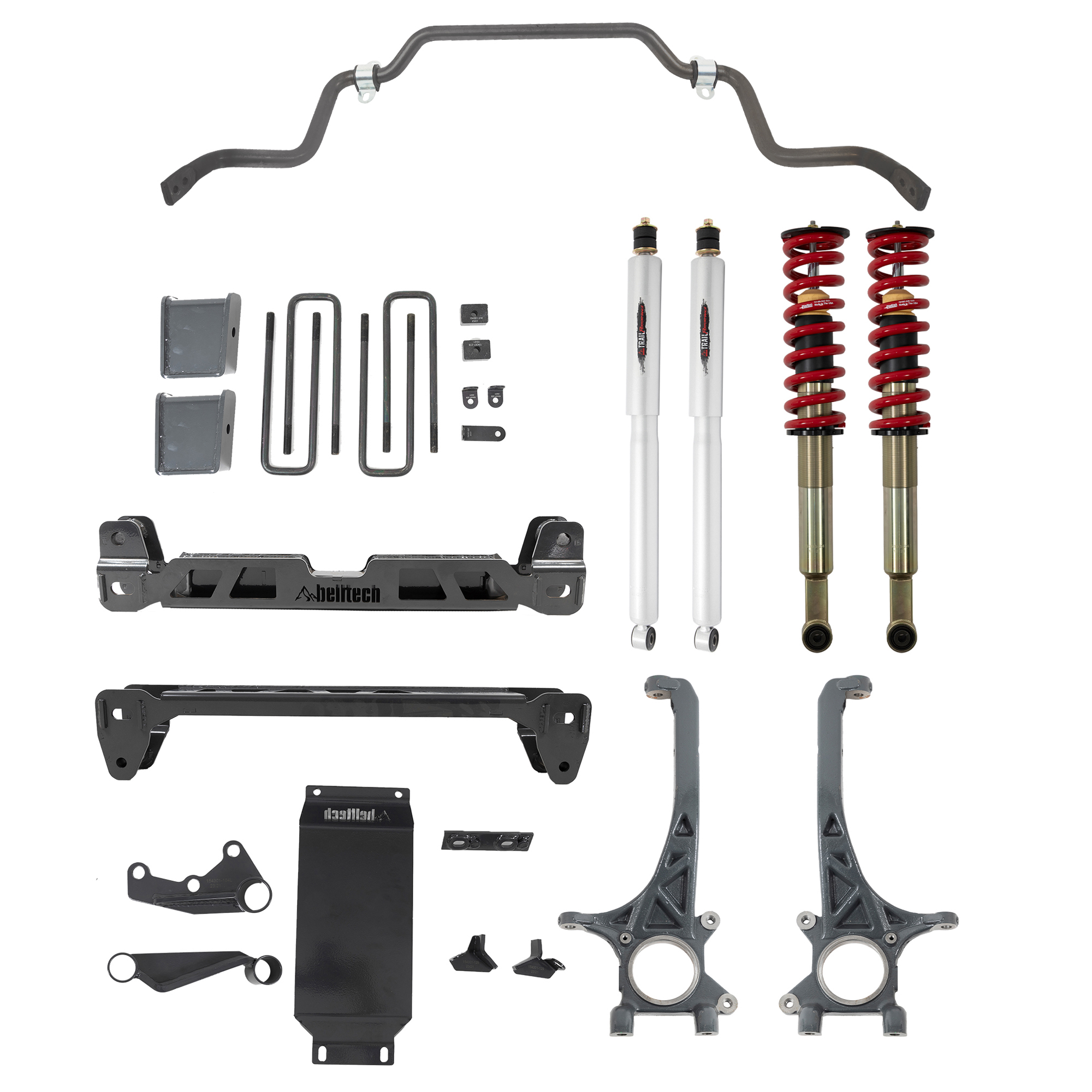 Belltech 154301HK - LIFT KIT 4-6in. Lift Kit Inc. Front and Rear Trail Performance Coilovers/Shocks 2016-2021 Toyota Tacoma 4wd (All Cabs)(Exc. TRD PRO) 4in.-6in. Lift Belltech 154301HK - LIFT KIT 4-6in. Lift Kit Inc. Front and Rear Trail Performance Coilovers/Shocks 2016-2021 Toyota Tacoma 4wd (All Cabs)(Exc. TRD PRO) 4in.-6in. Lift