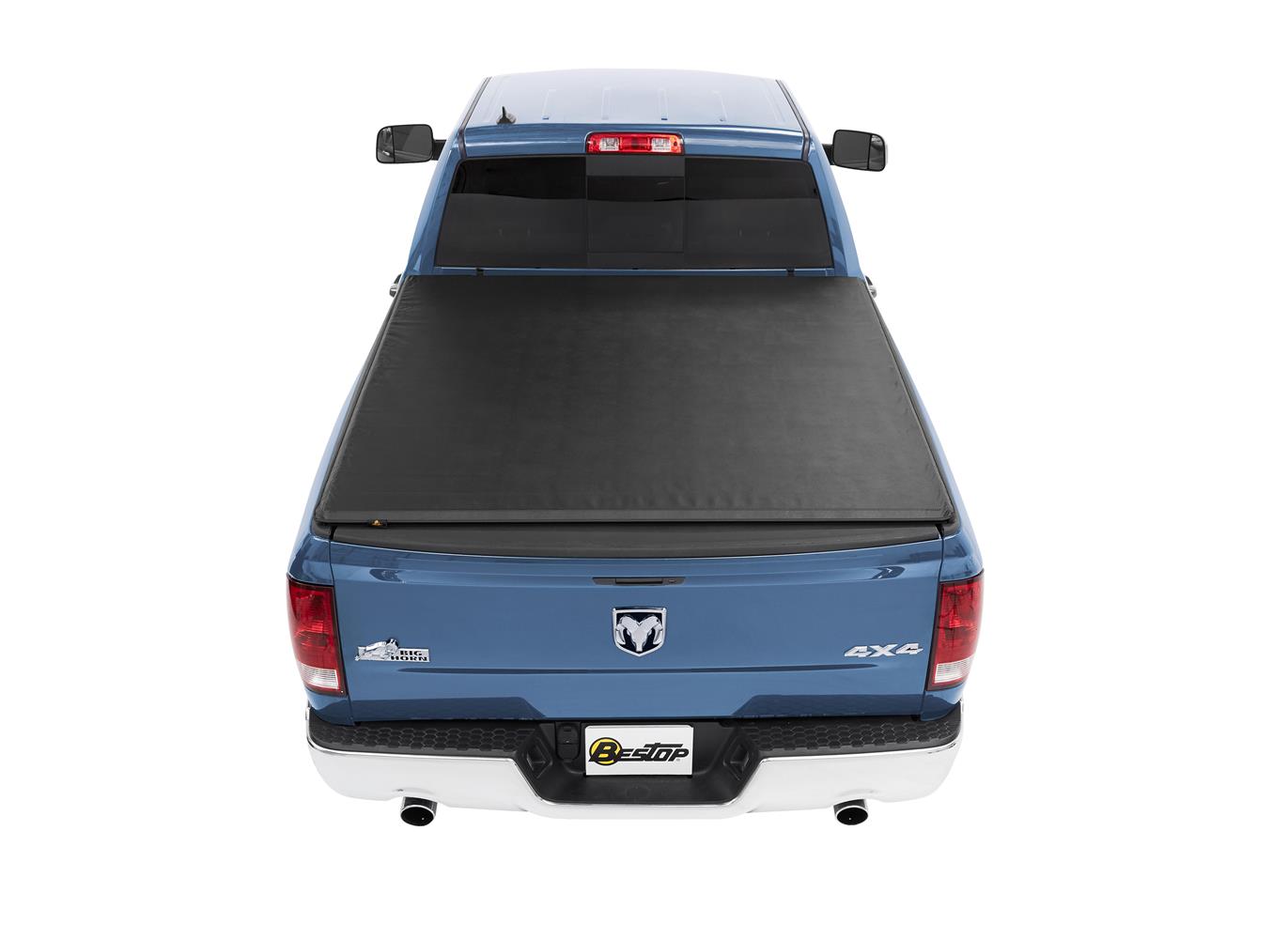 Bestop 19238-01 - Soft Tri-Fold Tonneau Cover For EZ-Roll Dodge 2002-2008 Ram 1500 6.5 Foot Black No Tailgate Spoiler Bestop 19238-01 - Soft Tri-Fold Tonneau Cover For EZ-Roll Dodge 2002-2008 Ram 1500 6.5 Foot Black No Tailgate Spoiler
