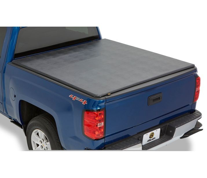 Bestop 16147-01 - Soft Tri-Fold Tonneau Cover EZ-Fold For Nissan 2005-2024 Frontier 6.0 Foot Black Tailgate Spoiler Not Included