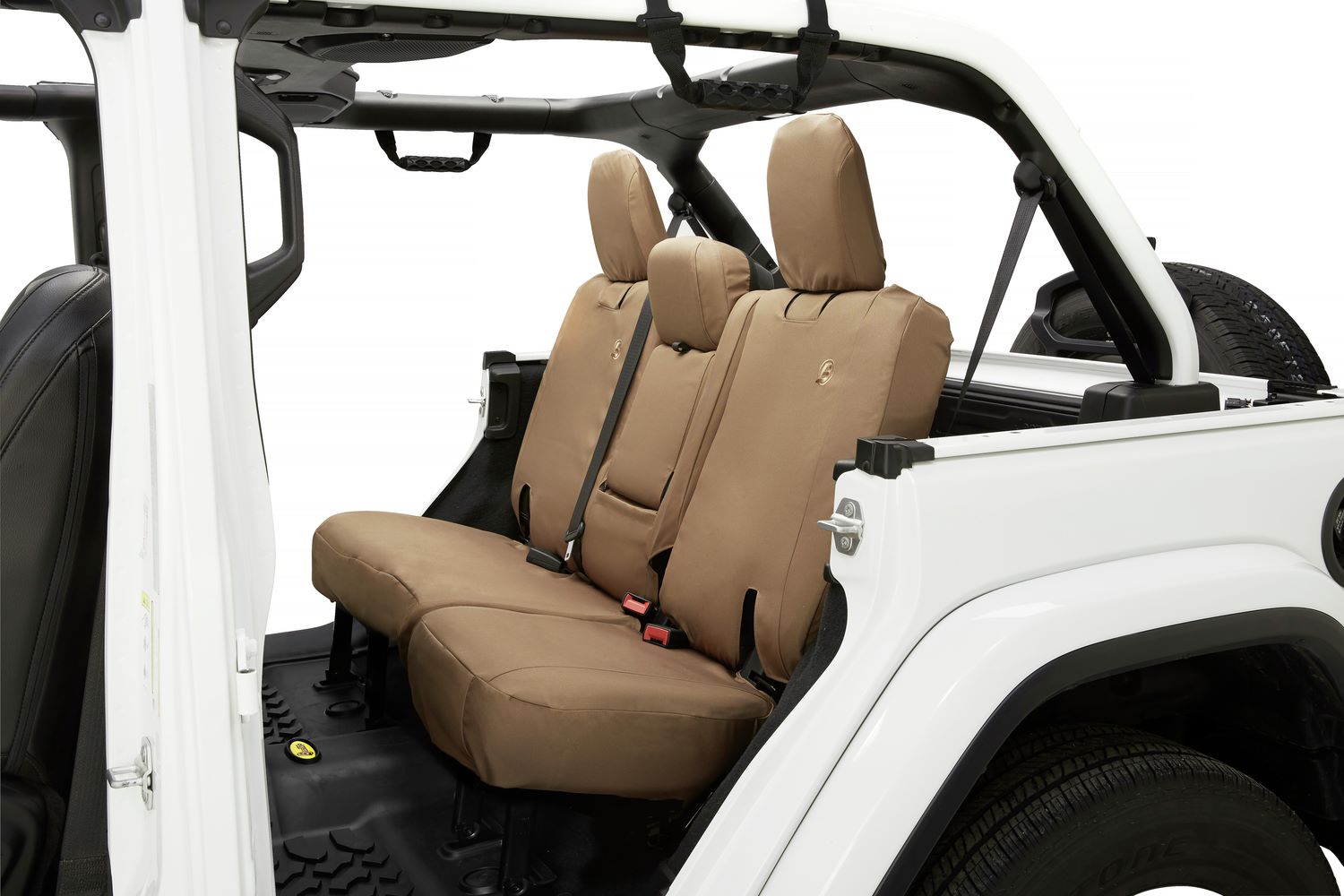 Bestop 29291-04 - Jeep Wrangler Seat Covers For Jeep 2018-2023 Wrangler JL 4 Door Rear with Fold Down Arm RestPremium Vinyl Fabric Tan Bestop 29291-04 - Jeep Wrangler Seat Covers For Jeep 2018-2023 Wrangler JL 4 Door Rear with Fold Down Arm RestPremium Vinyl Fabric Tan
