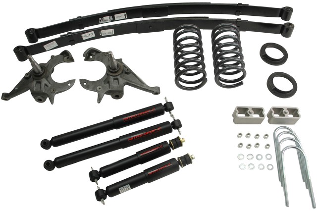 Belltech 616ND - LOWERING KITS  Front And Rear Complete Kit W/ Nitro Drop 2 Shocks 1982-2004 Chevrolet S10/S15 Pickup 4&6 cyl. (Std Cab) 83-94 Chevrolet Blazer/Jimmy 4&6 cyl. 4 in. or 5 in. F/5 in. R drop W/ Nitro Drop II Shocks