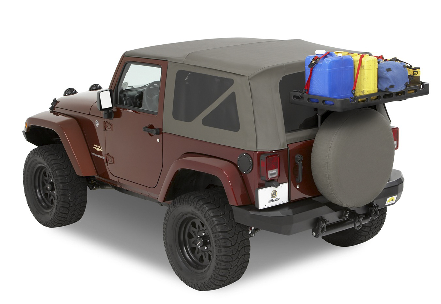 Bestop 41412-01 - HighRock 4x4 Tailgate Rack Bracket Kit For Jeep 2007-2018 Wrangler JK Black Bestop 41412-01 - HighRock 4x4 Tailgate Rack Bracket Kit For Jeep 2007-2018 Wrangler JK Black