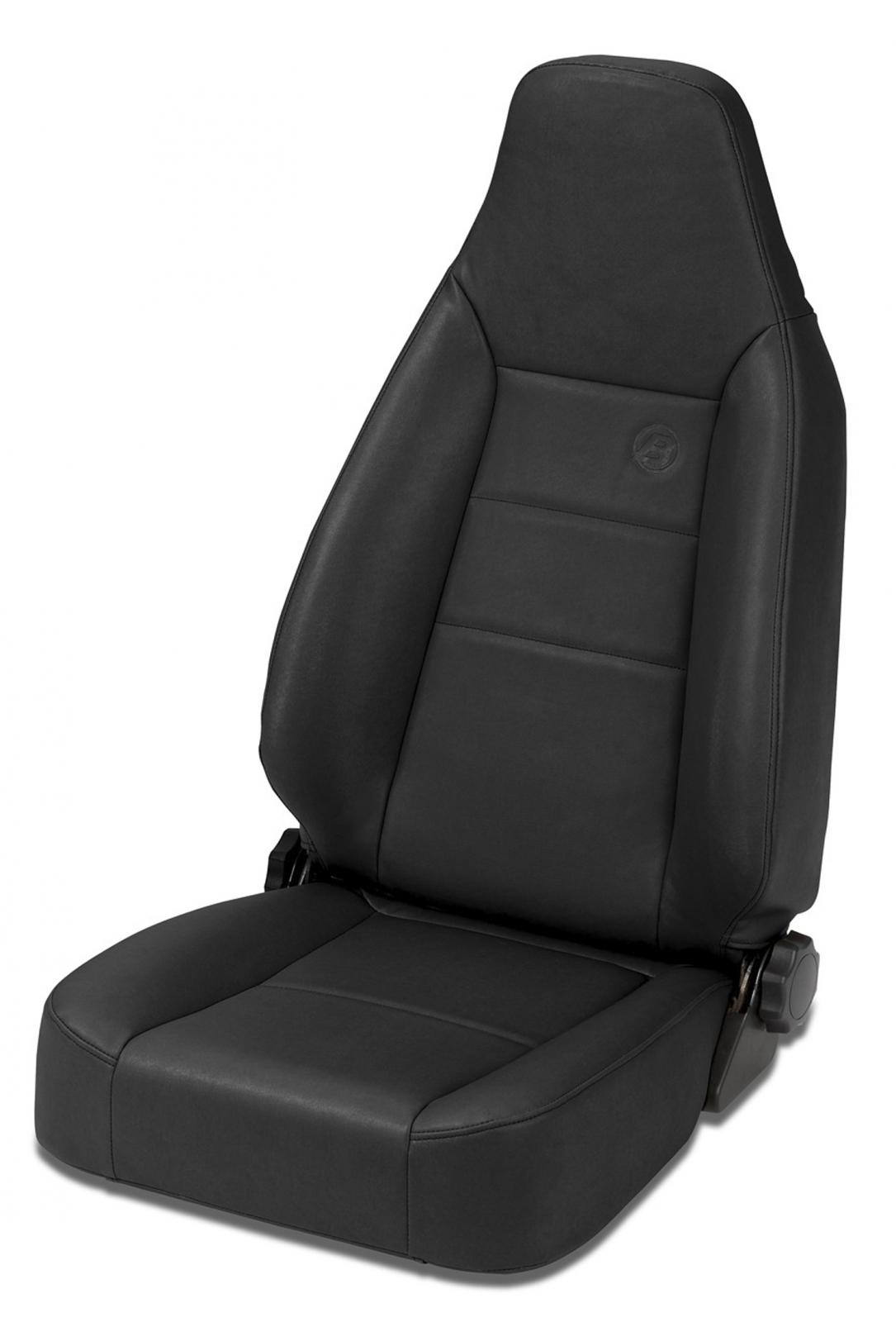 Bestop 39434-15 - Jeep Bucket Seat Trailmax II Sport Front High Back Bucket Seat For Jeep 1976-1986 CJ7 All Vinyl Black Denim Bestop 39434-15 - Jeep Bucket Seat Trailmax II Sport Front High Back Bucket Seat For Jeep 1976-1986 CJ7 All Vinyl Black Denim
