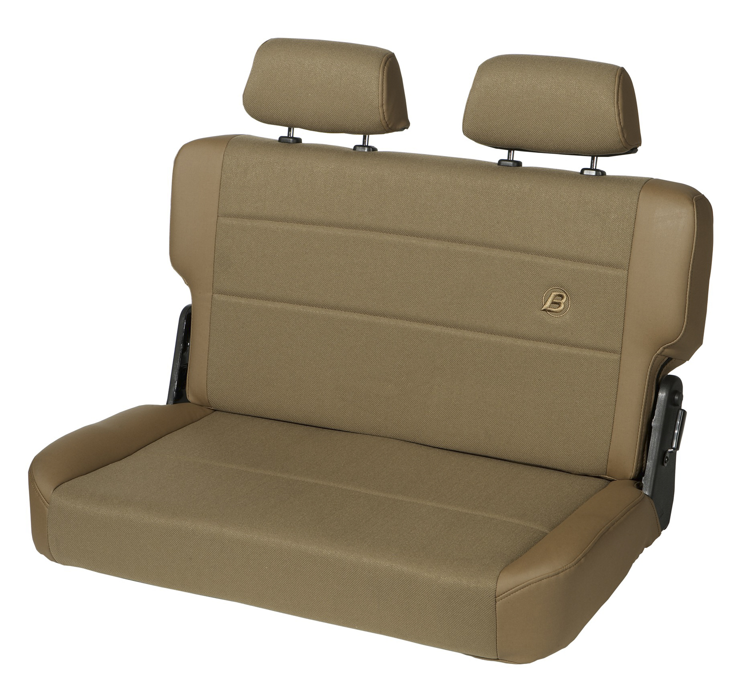 Bestop 39441-37 - Jeep Rear Bench Seat Trailmax II Fold-N-Tumble Seat For Jeep 1955-1983 CJ5 Center Fabric Insert Spice
