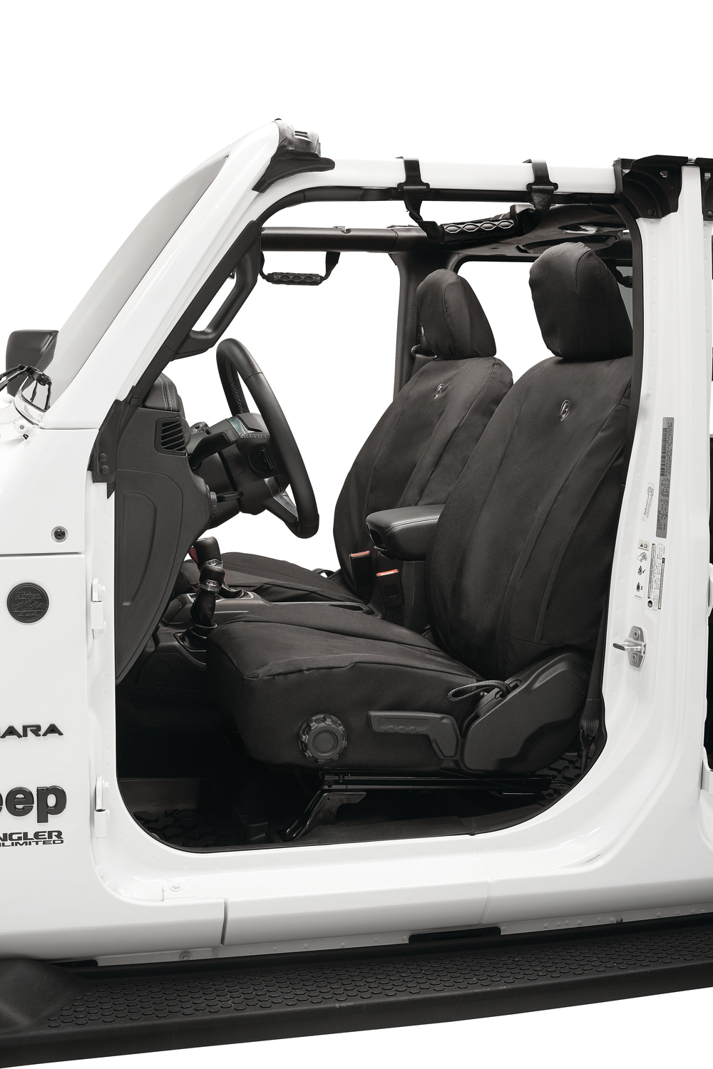 Bestop 29290-35 - Jeep Gladiator Seat Covers For Jeep 2020-2023 Gladiator 4 Door Front Premium Vinyl Fabric Black Diamond
