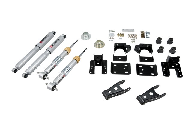 Belltech 646SP - LOWERING KITS  Front And Rear Complete Kit W/ Street Performance Shocks 2007-2013 Chevrolet Silverado/Sierra ((All Cabs), 2WD/4WD) +1 in. to -2 in. F/4 in. R drop W/ Street Performance Shocks