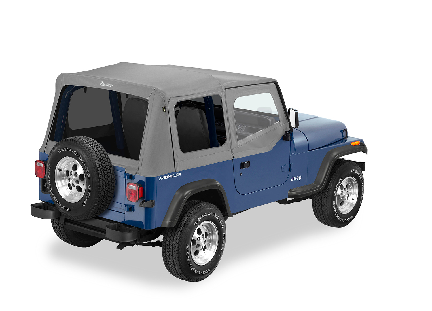 Bestop 51123-09 - Replace-A-Top for OEM Hardware For Jeep 1988-1995 Wrangler YJ Tinted Charcoal/Gray Door Skins Included Bestop 51123-09 - Replace-A-Top for OEM Hardware For Jeep 1988-1995 Wrangler YJ Tinted Charcoal/Gray Door Skins Included
