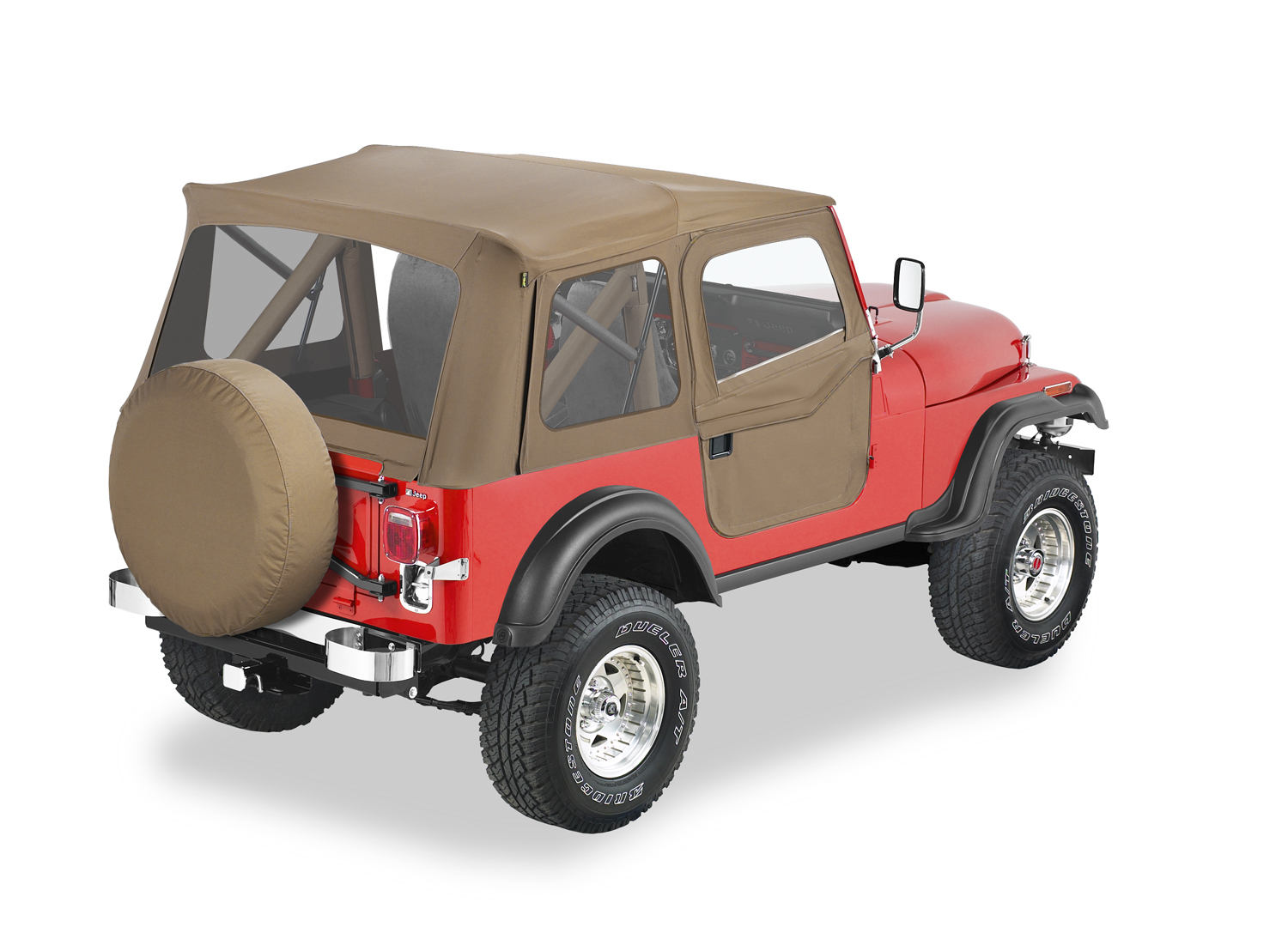 Bestop 51595-04 - Jeep CJ5 Soft Top Supertop Classic Squareback Soft Tops For Jeep 1955-1975 CJ5 Clear Tan Bestop 51595-04 - Jeep CJ5 Soft Top Supertop Classic Squareback Soft Tops For Jeep 1955-1975 CJ5 Clear Tan