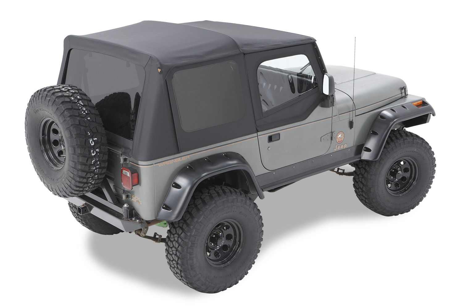 Bestop 51119-01 - Replace-A-Top for OEM Hardware For Jeep 1987 Wrangler YJ Clear Black Crush Door Skins Included