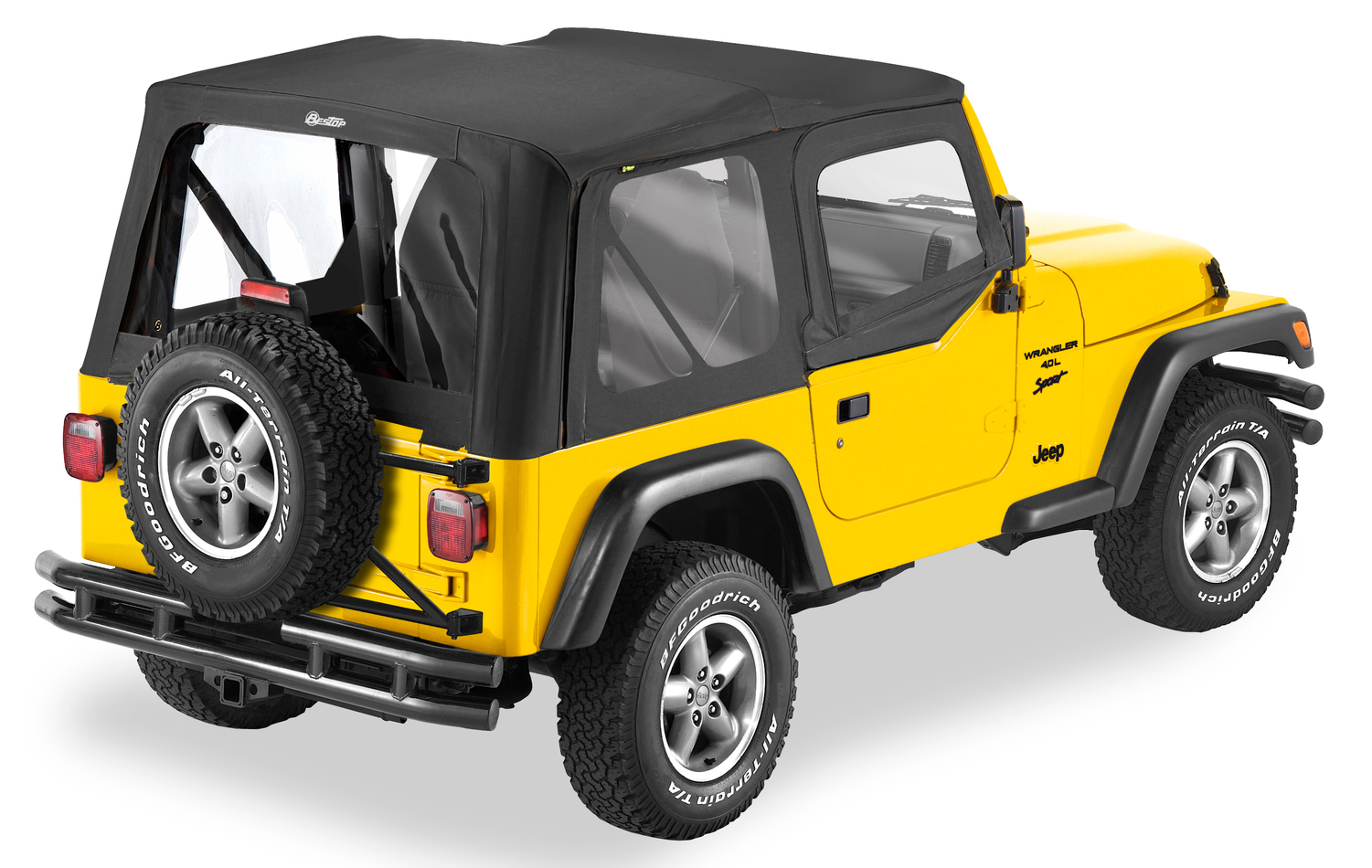 Bestop 51121-15 - Replace-A-Top for OEM Hardware For Jeep 1997-2002 Wrangler TJ Clear Black Denim Door Skins Included Bestop 51121-15 - Replace-A-Top for OEM Hardware For Jeep 1997-2002 Wrangler TJ Clear Black Denim Door Skins Included