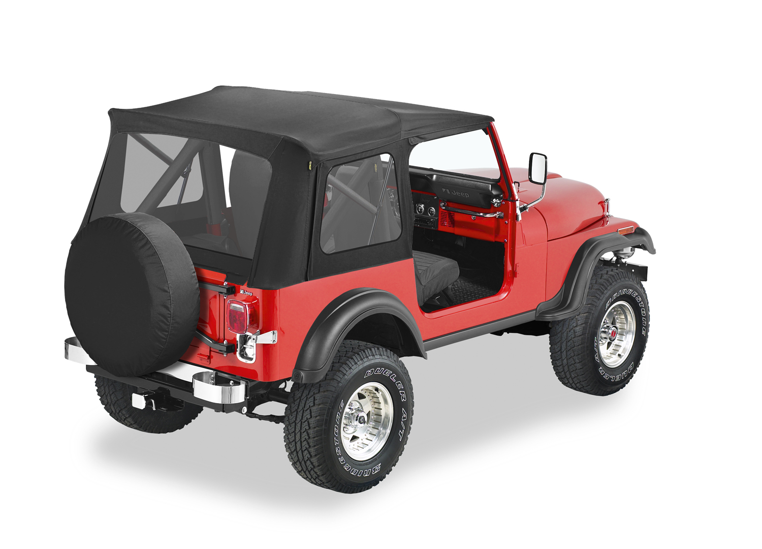 Bestop 51599-01 - Jeep CJ7 Soft Top Supertop Classic Squareback Soft Tops For Jeep 1976-1986 CJ7 Clear Black Crush Bestop 51599-01 - Jeep CJ7 Soft Top Supertop Classic Squareback Soft Tops For Jeep 1976-1986 CJ7 Clear Black Crush