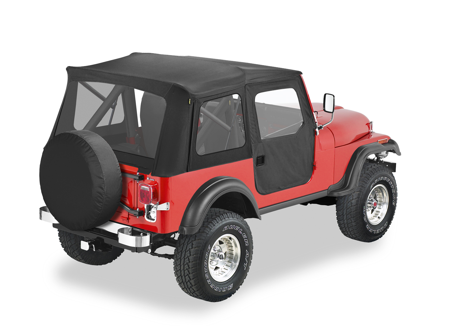 Bestop 51595-01 - Jeep CJ5 Soft Top Supertop Classic Squareback Soft Tops For Jeep 1955-1975 CJ5 Clear Black Crush Bestop 51595-01 - Jeep CJ5 Soft Top Supertop Classic Squareback Soft Tops For Jeep 1955-1975 CJ5 Clear Black Crush