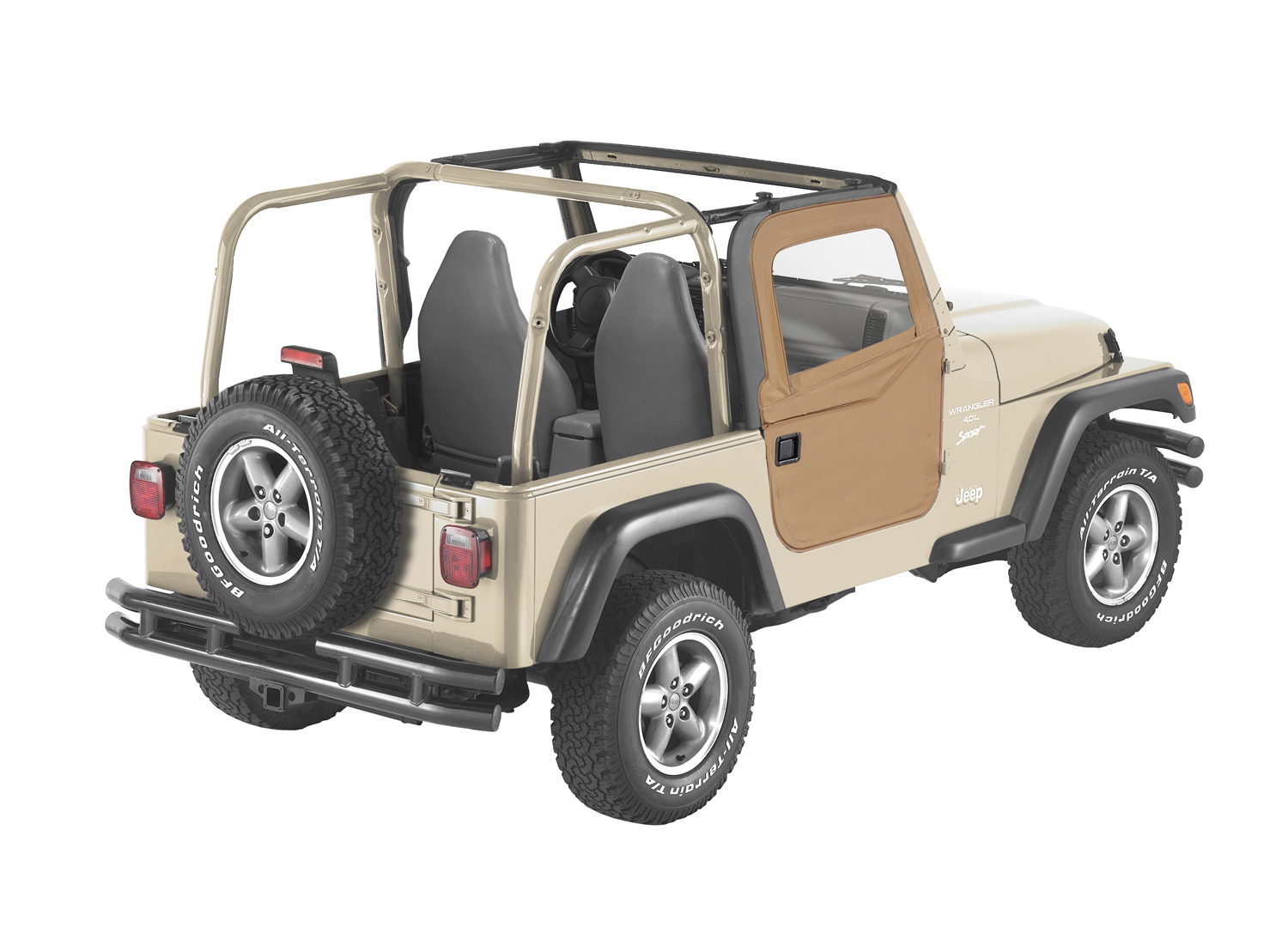 Bestop 51789-37 - Jeep Doors Full 2-Piece Fabric Doors For Jeep 1997-2006 Wrangler TJ Clear Vinyl Spice Fabric Pair Bestop 51789-37 - Jeep Doors Full 2-Piece Fabric Doors For Jeep 1997-2006 Wrangler TJ Clear Vinyl Spice Fabric Pair