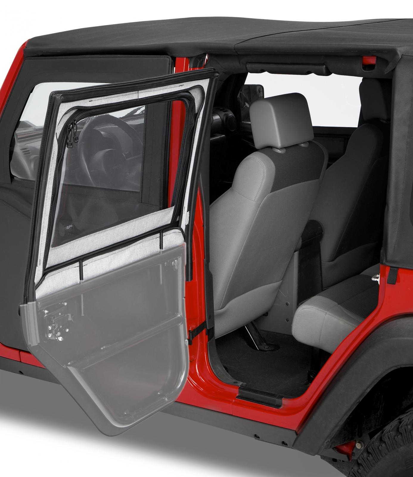 Bestop 51793-35 - Jeep Half Doors HighRock 4x4 Element Upper Fabric Half Doors For Jeep 1997-2006 Wrangler TJ Front Black Diamond Pair Bestop 51793-35 - Jeep Half Doors HighRock 4x4 Element Upper Fabric Half Doors For Jeep 1997-2006 Wrangler TJ Front Black Diamond Pair