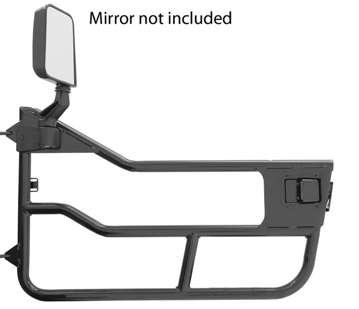 Bestop 51825-01 - Jeep Tube Doors HighRock 4x4 Element Doors For Jeep 1997-2006 Wrangler TJ Front Matte Black