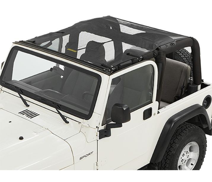 Bestop 52404-11 - Jeep Wrangler Bikini Top Sun Extended Safari Style Bikini Top For Jeep 1997-2006 Wrangler TJ Mesh Bestop 52404-11 - Jeep Wrangler Bikini Top Sun Extended Safari Style Bikini Top For Jeep 1997-2006 Wrangler TJ Mesh