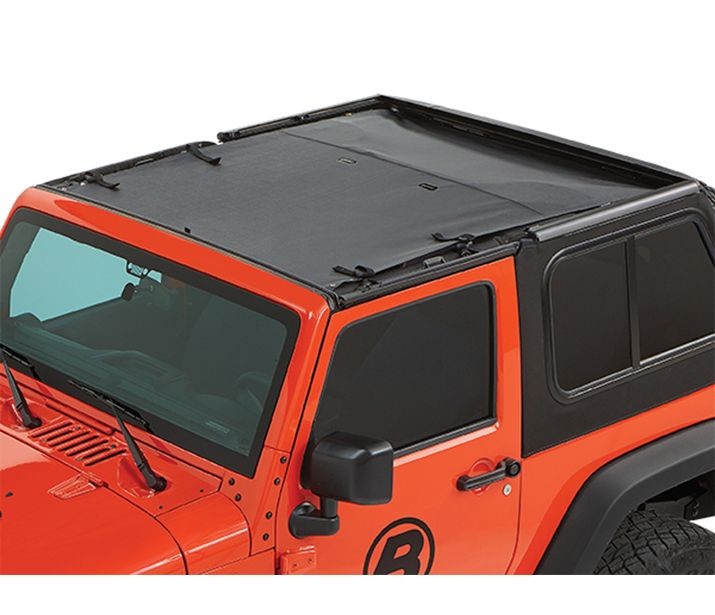 Bestop 52402-35 - Jeep Wrangler Bikini Top Sun Extended Safari Style Bikini Top For Jeep 2007-2018 Wrangler JK 2 Door Black Diamond Bestop 52402-35 - Jeep Wrangler Bikini Top Sun Extended Safari Style Bikini Top For Jeep 2007-2018 Wrangler JK 2 Door Black Diamond