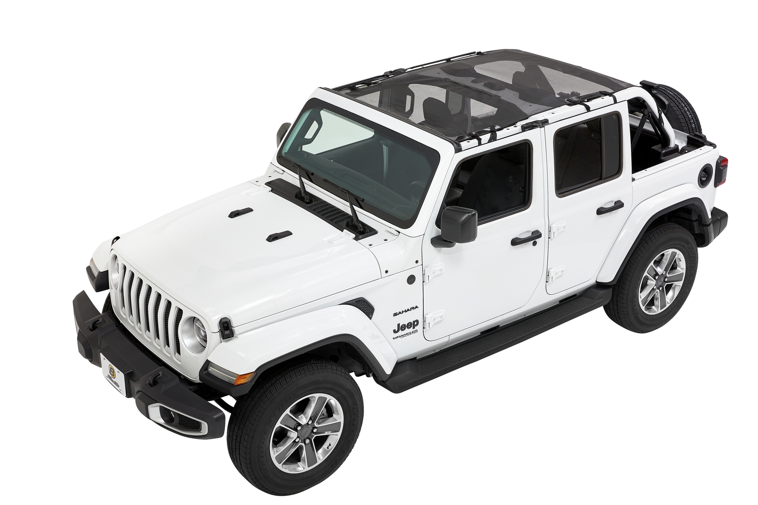Bestop 52411-11 - Jeep Wrangler Bikini Top Sun Extended Safari Style Bikini Top For Jeep 2018-Current Wrangler JL 4 Door Mesh
