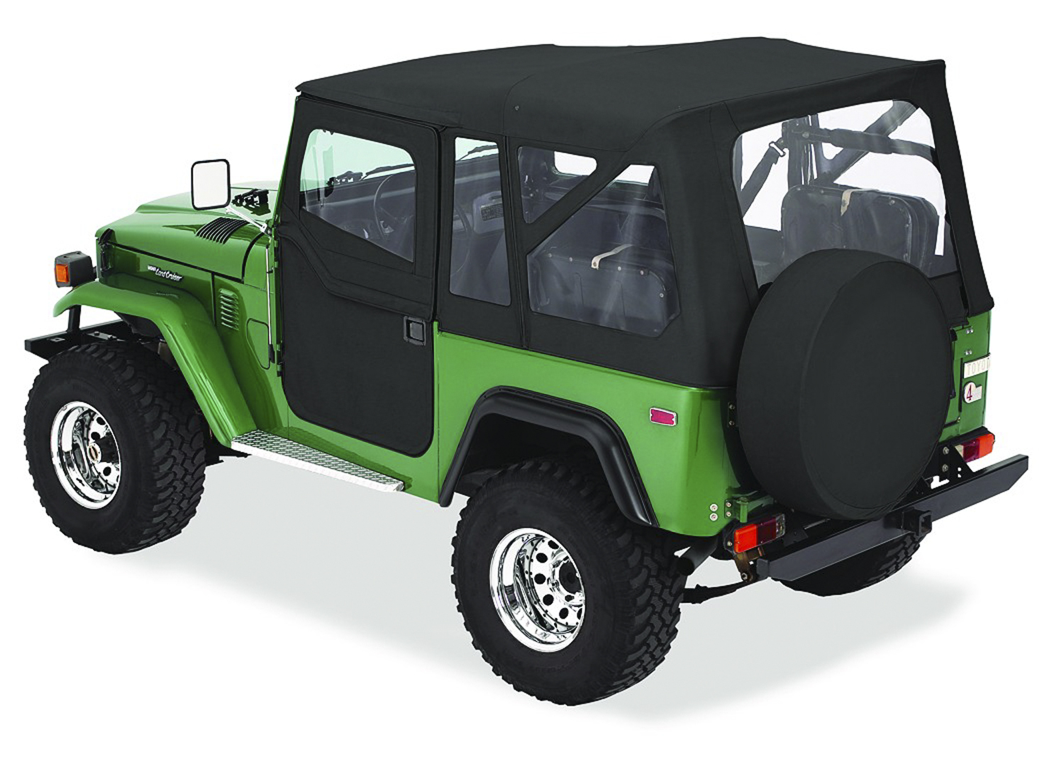 Bestop 51464-15 - Land Cruiser Soft Top Supertop Classic Squareback Soft Tops For Toyota 1964-1984 Land Cruiser Clear Black Denim Bestop 51464-15 - Land Cruiser Soft Top Supertop Classic Squareback Soft Tops For Toyota 1964-1984 Land Cruiser Clear Black Denim