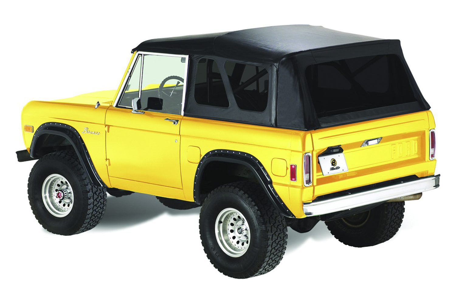 Bestop 51533-01 - Bronco Soft Top Supertop Classic Squareback Soft Tops For Ford 1966-1977 Bronco Clear Black Crush Bestop 51533-01 - Bronco Soft Top Supertop Classic Squareback Soft Tops For Ford 1966-1977 Bronco Clear Black Crush
