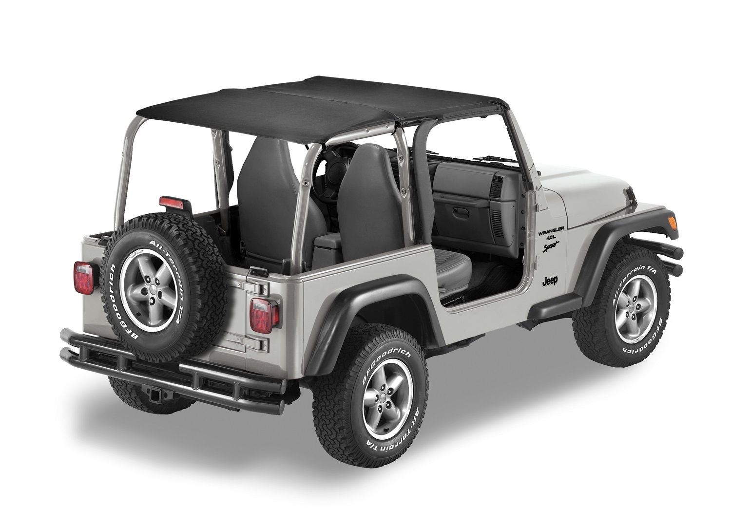 Bestop 52532-35 - Jeep Bikini Top Header Safari Bikini Tops For Jeep 2003-2006 Wrangler TJ Black Diamond Fabric Bestop 52532-35 - Jeep Bikini Top Header Safari Bikini Tops For Jeep 2003-2006 Wrangler TJ Black Diamond Fabric