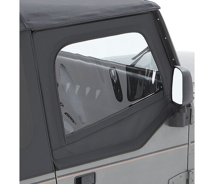 Bestop 53120-15 - Jeep Fabric Door Skins For Jeep 1988-1995 Wrangler YJ Black Denim Pair