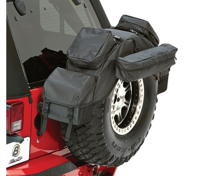 Bestop 54133-35 - RoughRider Spare Tire Organizer For Jeep 1987-1995 Wrangler YJ Spare Tire Size 30-33 Inch Diameter Black Diamond Bestop 54133-35 - RoughRider Spare Tire Organizer For Jeep 1987-1995 Wrangler YJ Spare Tire Size 30-33 Inch Diameter Black Diamond