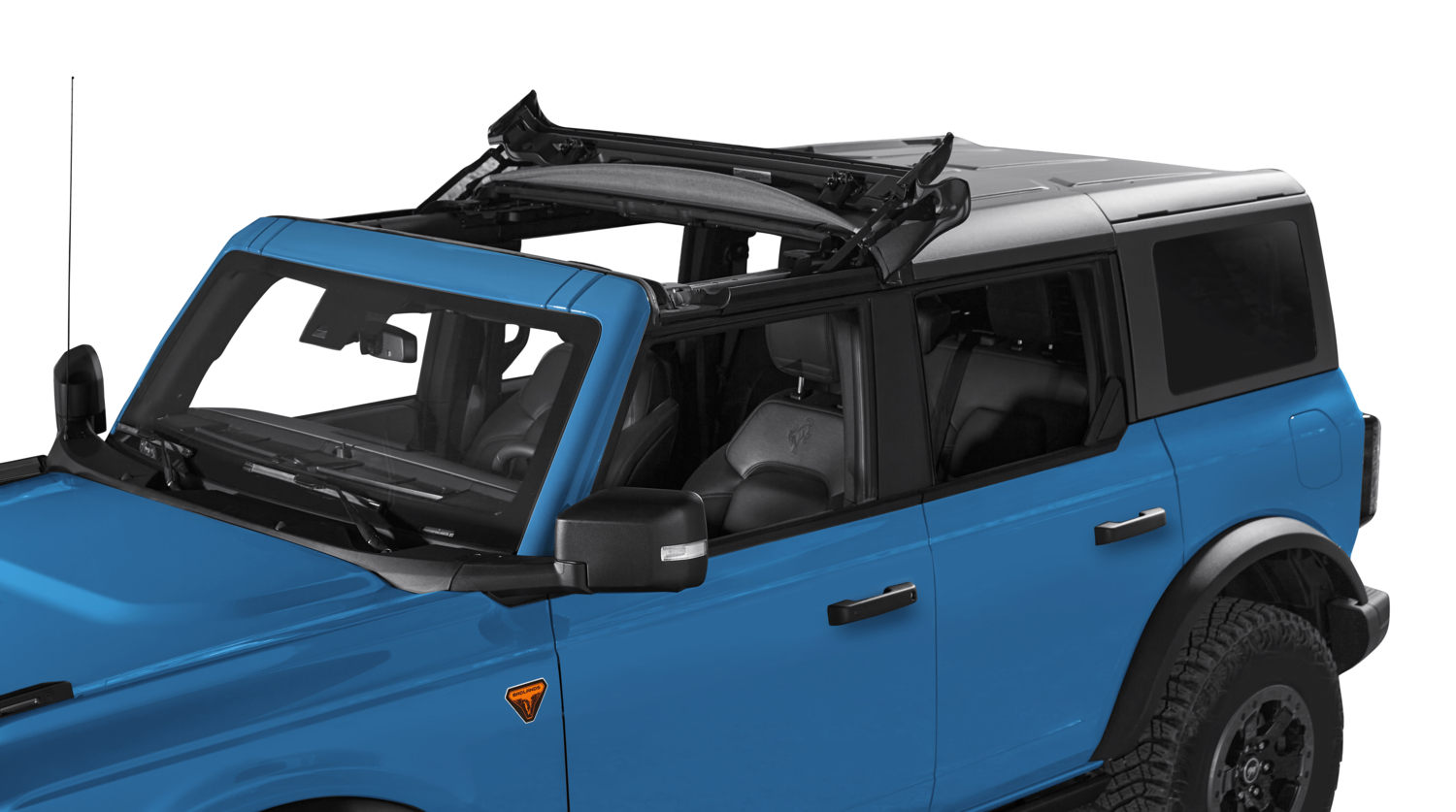 Bestop 52461-35 - Bronco Soft Top Sunrider for Hardtop for Bronco Ford 2021-2024 Bronco 4 Door Black Diamond
