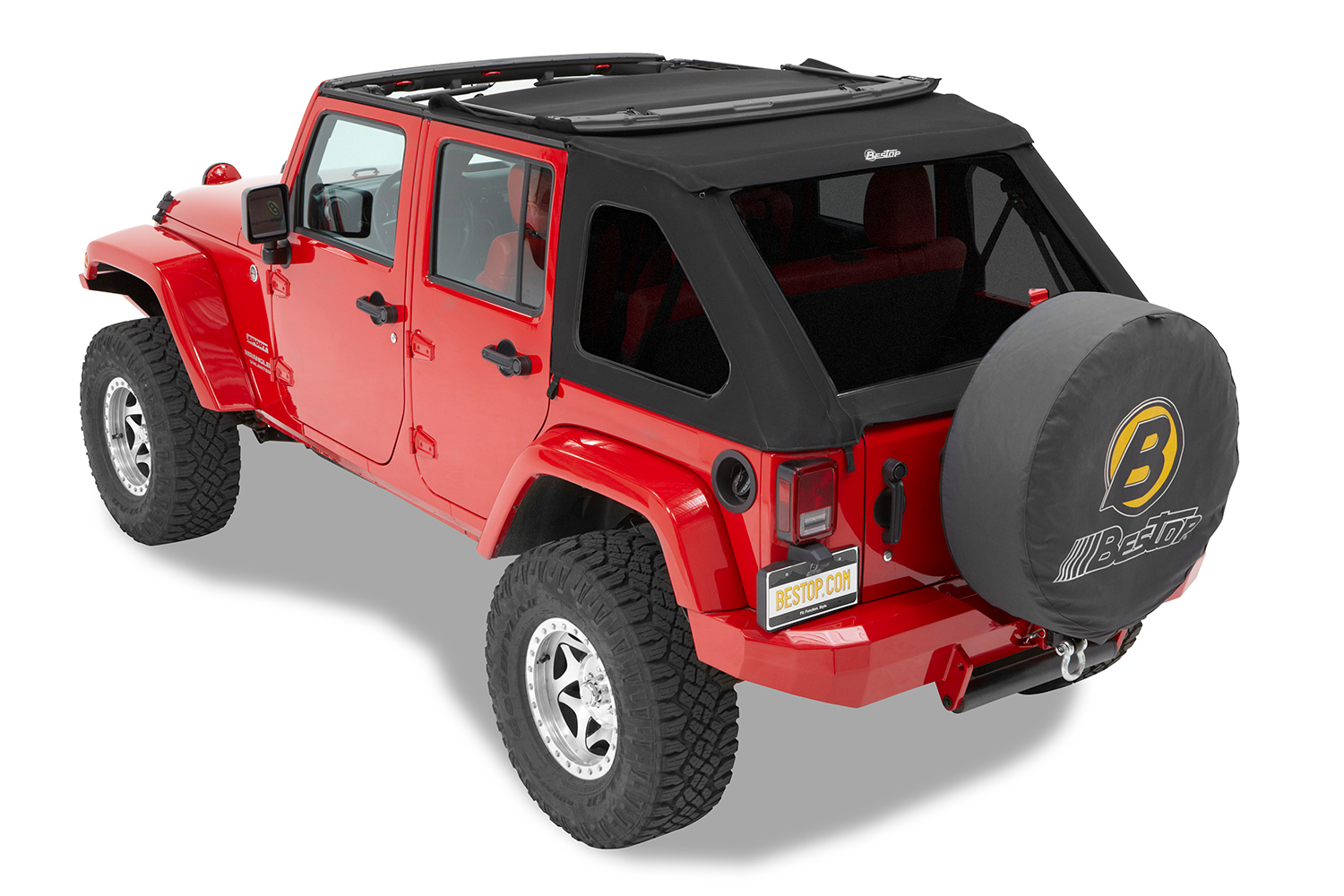 Bestop 59723-17 - Replace-A-Top for Trektop Hardware For Jeep 2007-2018 Wrangler JK 4 Door Tinted Black Premium Twill Bestop 59723-17 - Replace-A-Top for Trektop Hardware For Jeep 2007-2018 Wrangler JK 4 Door Tinted Black Premium Twill