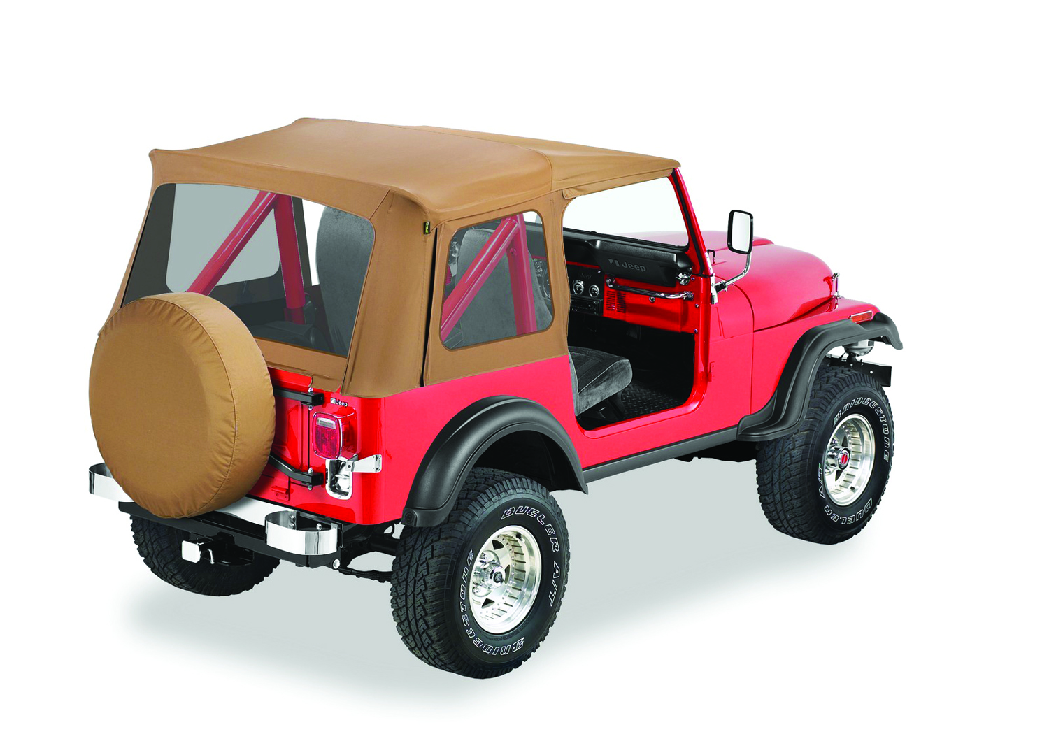 Bestop 55799-37 - Jeep Supertop Classic Replacement Skin For Jeep 1976-1986 CJ7 Clear Spice