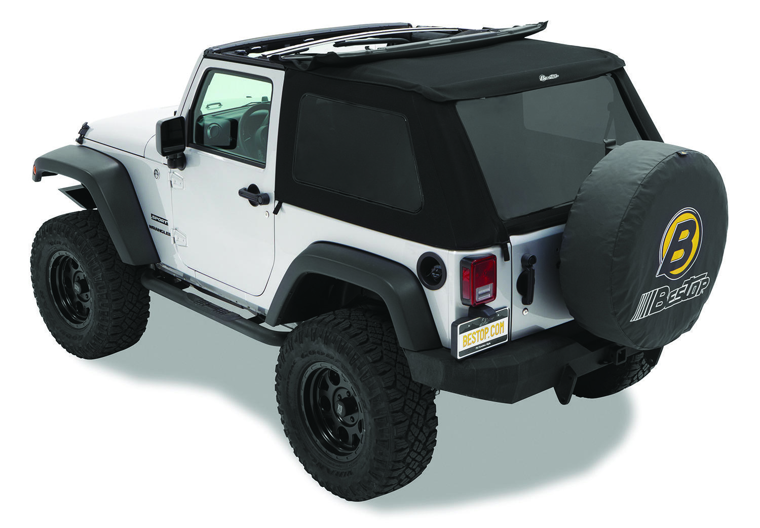 Bestop 59722-17 - Replace-A-Top for Trektop Hardware For Jeep 2007-2018 Wrangler JK 2 Door Tinted Black Premium Twill Bestop 59722-17 - Replace-A-Top for Trektop Hardware For Jeep 2007-2018 Wrangler JK 2 Door Tinted Black Premium Twill
