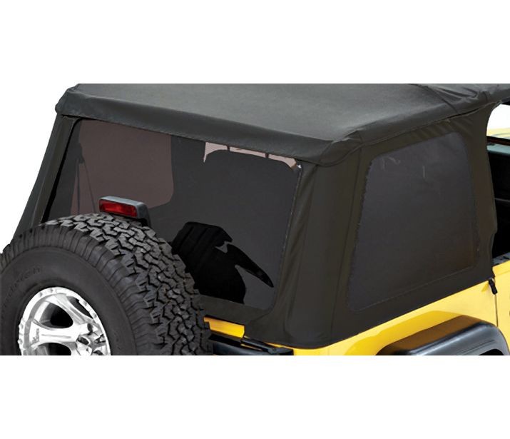 Bestop 58420-17 - Window Replacement Set For Jeep 1997-2006 Wrangler TJ Fits Trektop Black Premium Twill Bestop 58420-17 - Window Replacement Set For Jeep 1997-2006 Wrangler TJ Fits Trektop Black Premium Twill