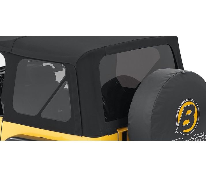 Bestop 58440-17 - Window Replacement Set For Jeep 1997-2006 Wrangler TJ Fits Supertop Black Premium Twill Bestop 58440-17 - Window Replacement Set For Jeep 1997-2006 Wrangler TJ Fits Supertop Black Premium Twill
