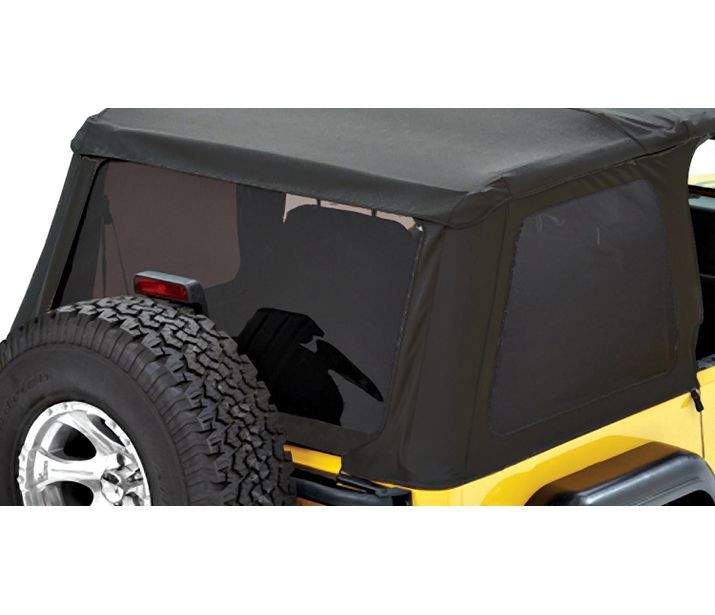Bestop 58220-15 - Window Replacement Set For Jeep 1997-2006 Wrangler TJ Fits Trektop Black Denim