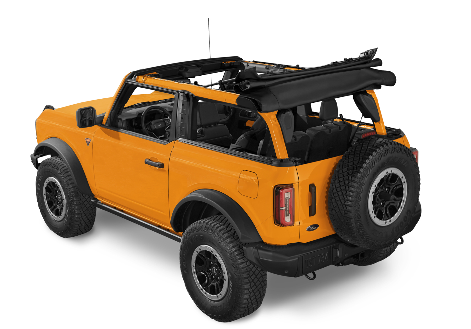 Bestop 56872-35 - Trektop Slantback Soft Top For Ford 2021-2024 Bronco 2 Door No Raptor Black Diamond Preminum Fabric Bestop 56872-35 - Trektop Slantback Soft Top For Ford 2021-2024 Bronco 2 Door No Raptor Black Diamond Preminum Fabric