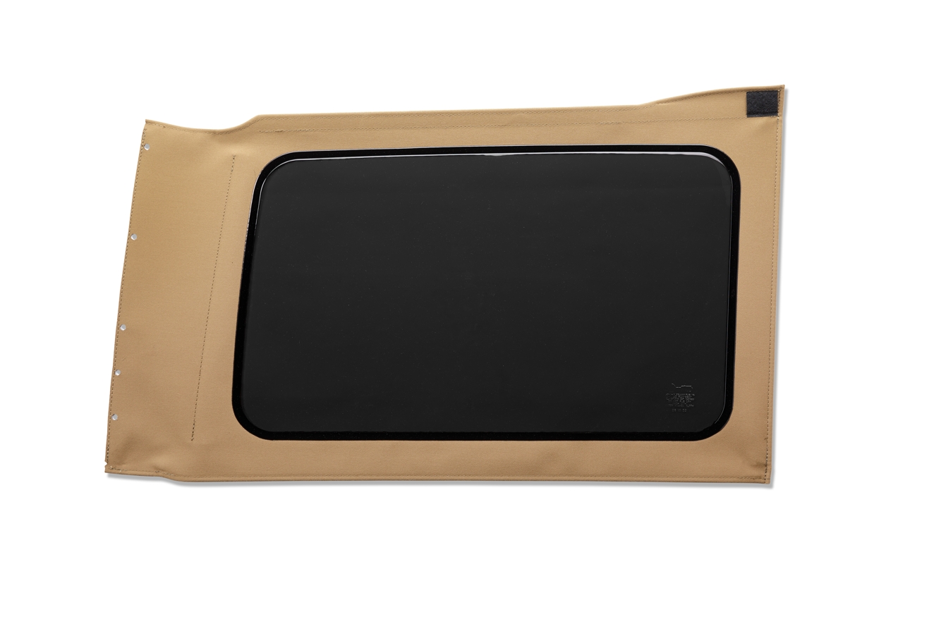 Bestop 58302-71 - Replacement Windows forJeep Soft Top OE JL Replacement Jeep Windows For Jeep 2018-Current Wrangler JL 4 Door Quarter Right Hand 4 Door Tinted Tan Twill
