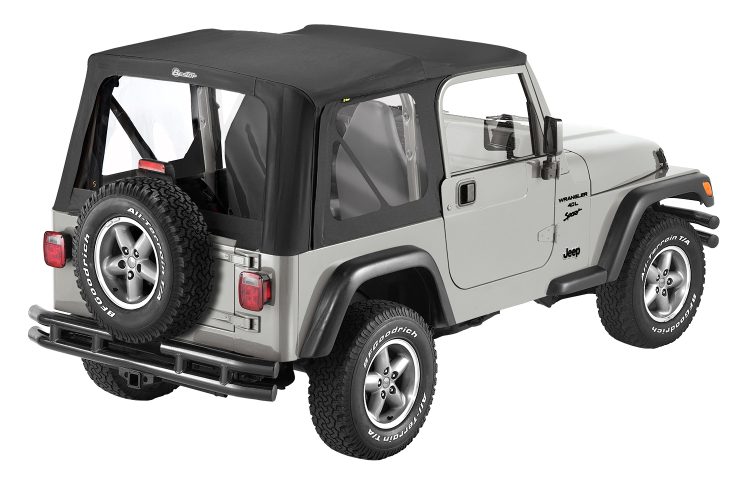 Bestop 79122-01 - Replace-A-Top for OEM Hardware For Jeep 1997-2002 Wrangler TJ Clear Black Sailcloth No Door Skins Included Bestop 79122-01 - Replace-A-Top for OEM Hardware For Jeep 1997-2002 Wrangler TJ Clear Black Sailcloth No Door Skins Included
