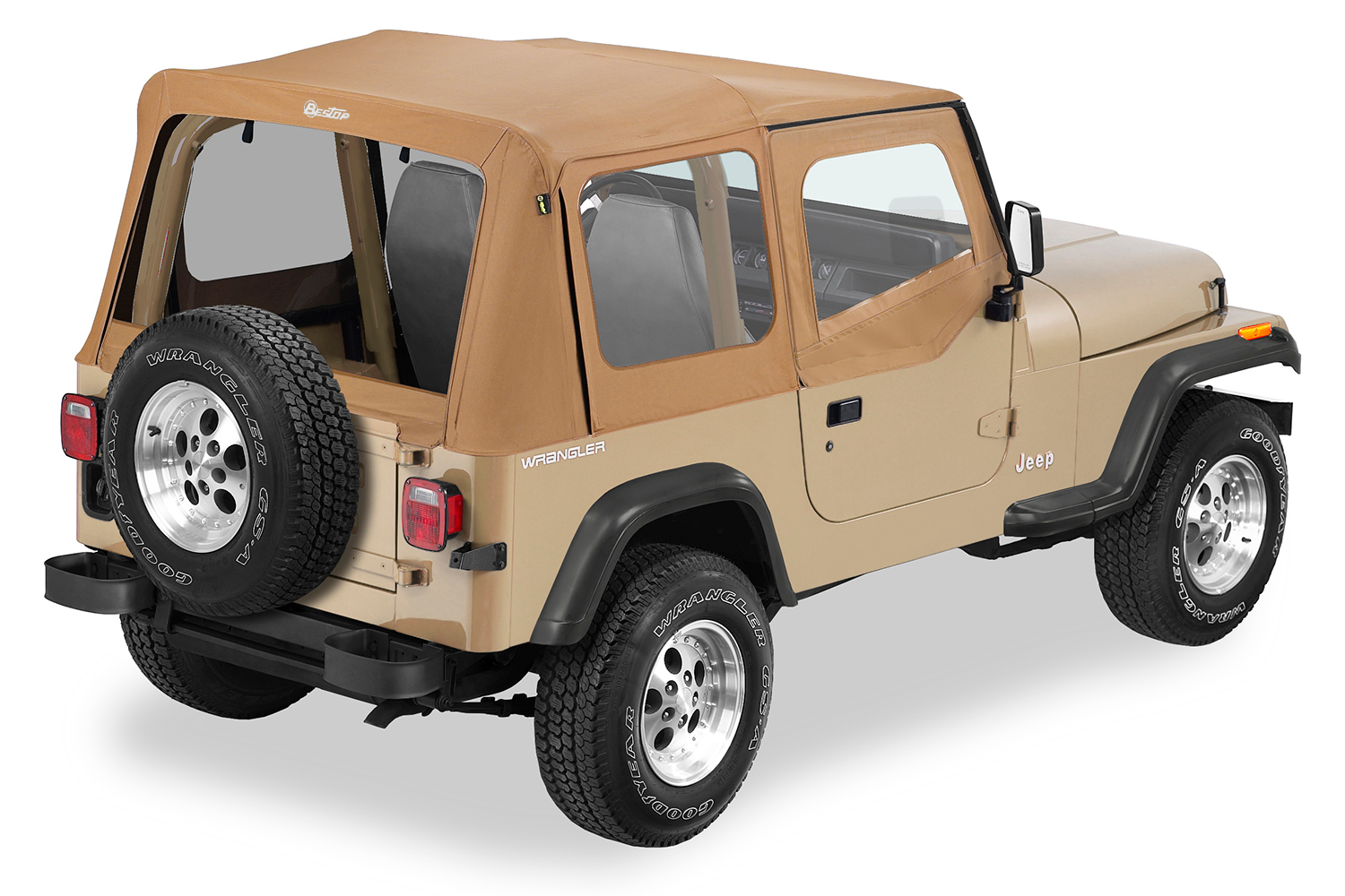 Bestop 79120-37 - Replace-A-Top for OEM Hardware For Jeep 1988-1995 Wrangler YJ Clear Spice Sailcloth Upper Door Skins Included