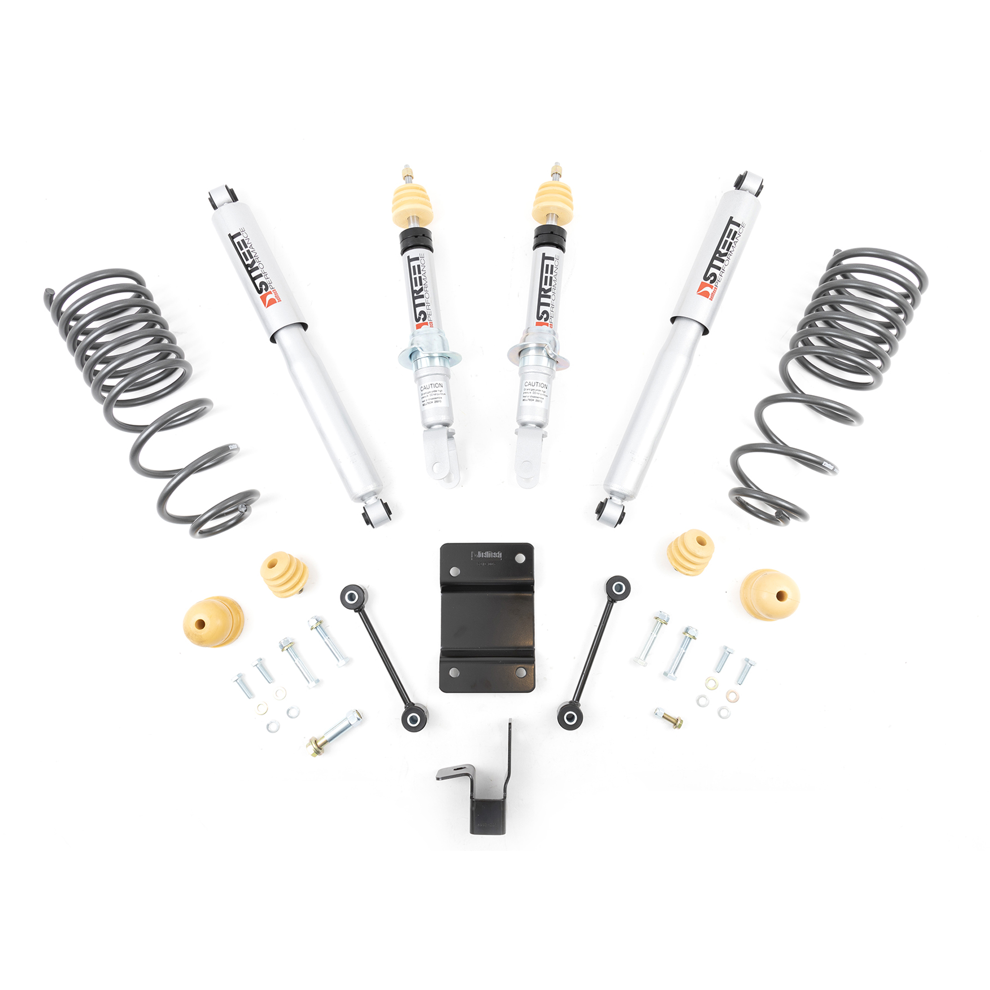 Belltech 965SP - LOWERING KITS  Front And Rear Complete Kit W/ Street Performance Shocks 2009-2018 Dodge Ram 1500 (Quad/Crew Cab) 2 in. F/4 in. R drop W/ Street Performance Shocks