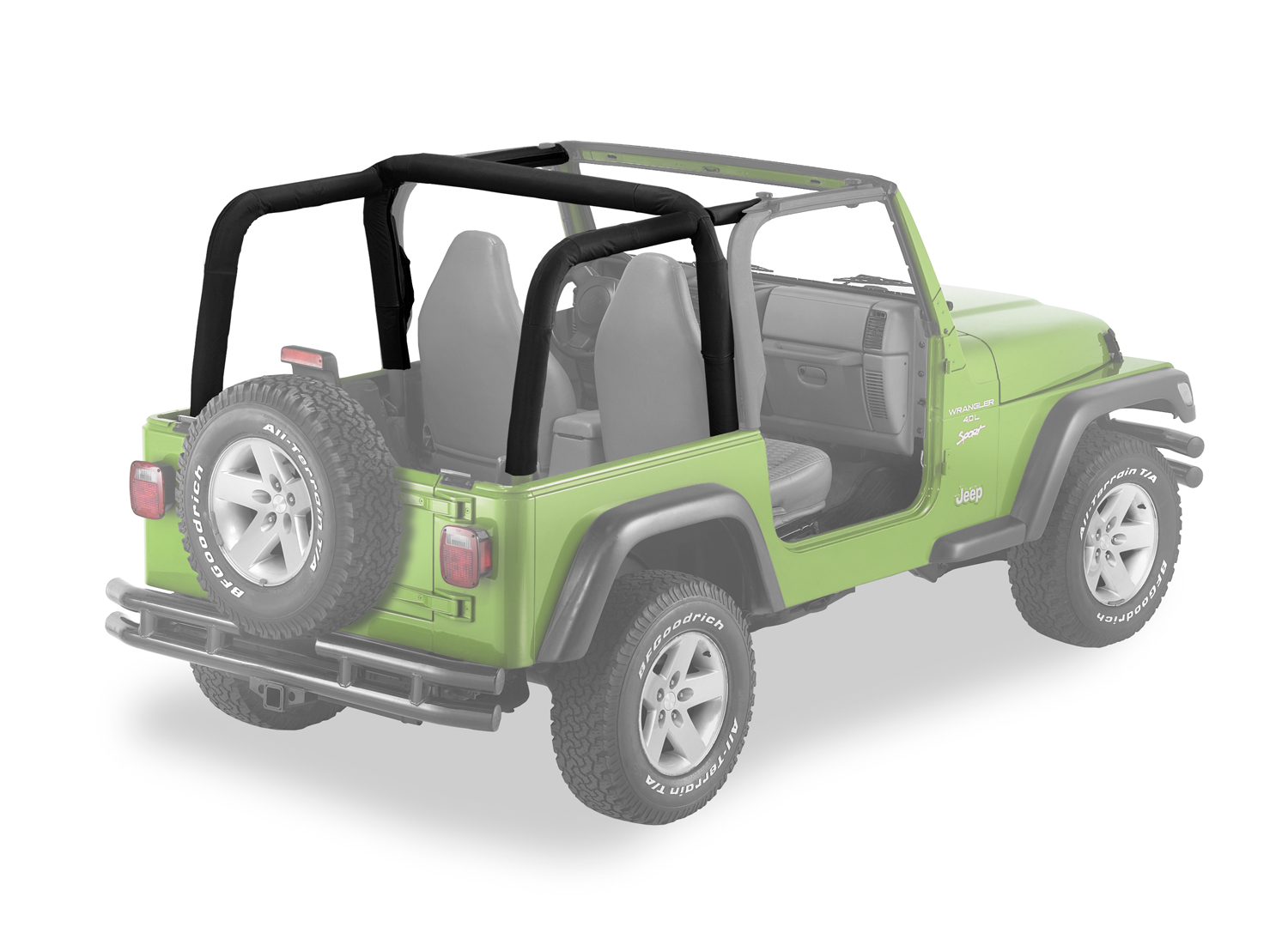 Bestop 80020-15 - Jeep Sport Bar Covers For Jeep 1997-2002 Wrangler TJ Black Denim Bestop 80020-15 - Jeep Sport Bar Covers For Jeep 1997-2002 Wrangler TJ Black Denim