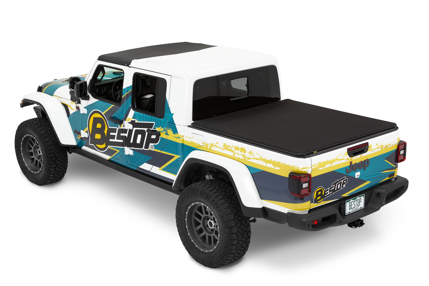 Bestop 77426-35 - Supertop For Truck 2 Tonneau Covers For Jeep 2020-2024 Gladiator 5.0 Foot Black Diamond Bestop 77426-35 - Supertop For Truck 2 Tonneau Covers For Jeep 2020-2024 Gladiator 5.0 Foot Black Diamond